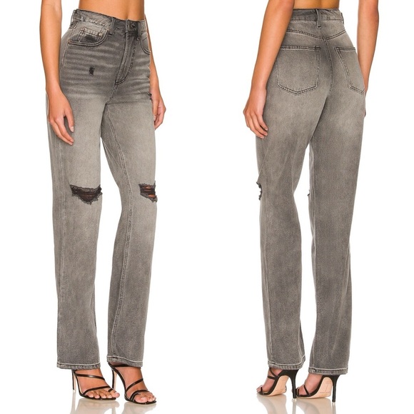 AFRM • Oden Jean in Shadow Grey Wash - Picture 2 of 14